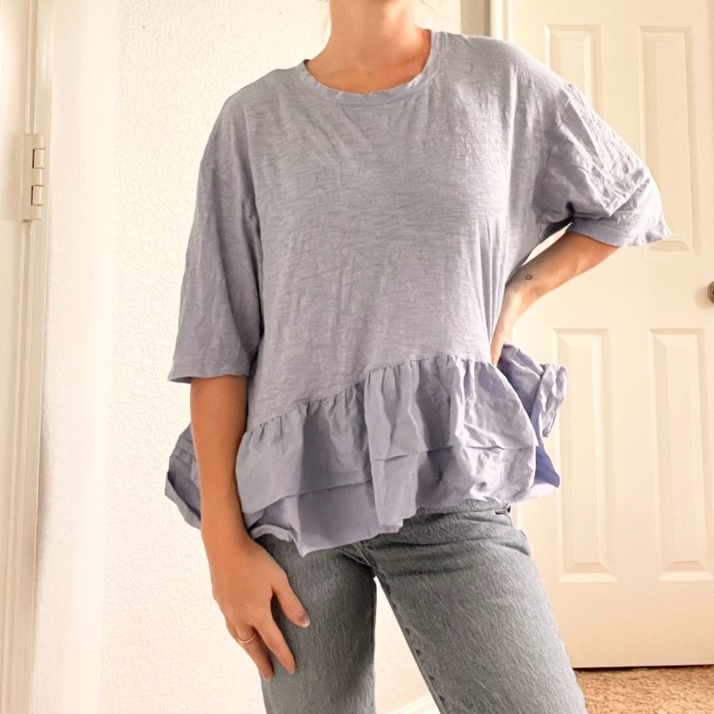 Anthropologie Akemi & Kin Peplum Tee